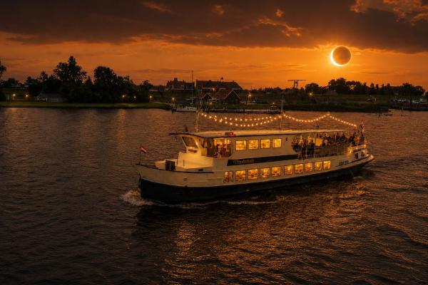 Zonsverduisteringsvaart op het Lauwersmeer